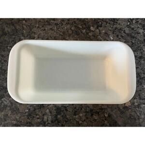 Vintage White Pyrex Loaf Pan Milk Glass #213